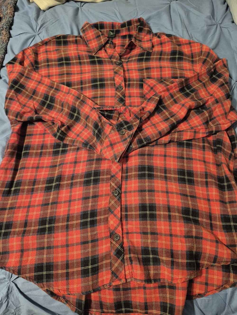 Classic Red and Black Plaid Shirt